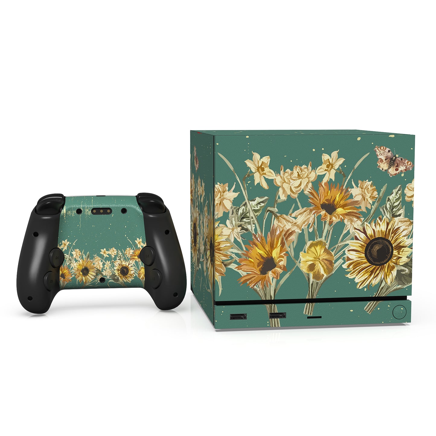 PlayVital Steam Machine本体・Steam Controller用 スキンシールセット (2026) 【ひまわり】