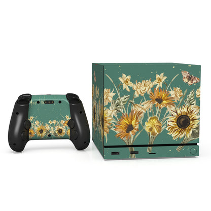 PlayVital Steam Machine本体・Steam Controller用 スキンシールセット (2026) 【ひまわり】