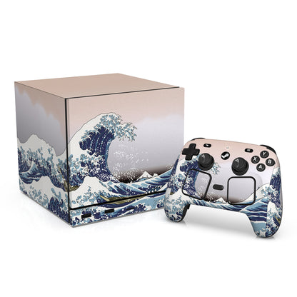 PlayVital Steam Machine本体・Steam Controller用 スキンシールセット (2026) 【グレートウェーブ】