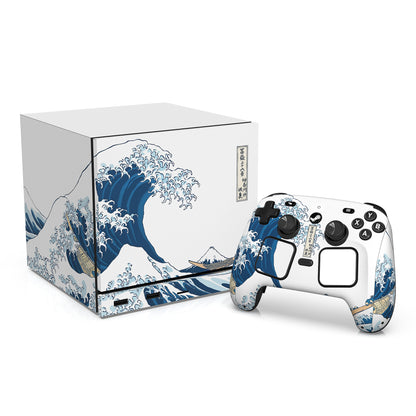 PlayVital Steam Machine本体・Steam Controller用 スキンシールセット (2026) 【神奈川の浪】