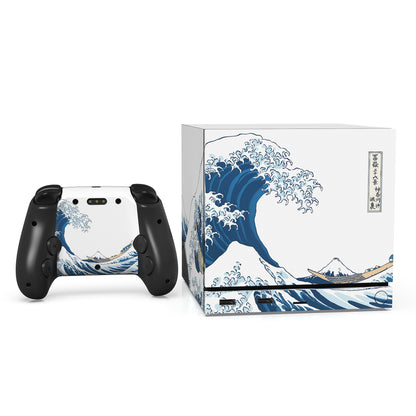 PlayVital Steam Machine本体・Steam Controller用 スキンシールセット (2026) 【神奈川の浪】