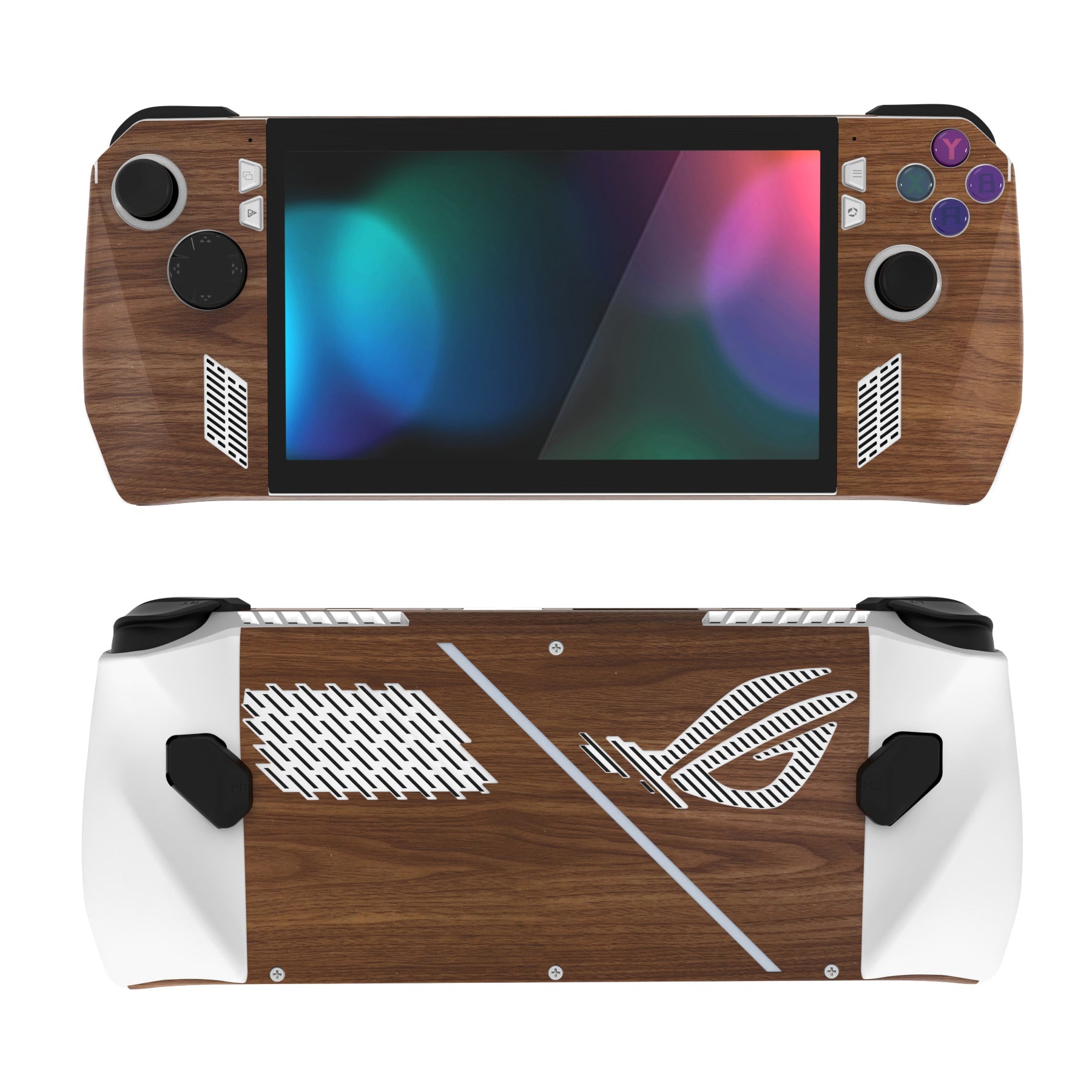 PlayVital Wood Grain Custom Stickers Vinyl Wraps Protective Skin Decal for ROG Ally Handheld Gaming Console - RGTM013 PlayVital