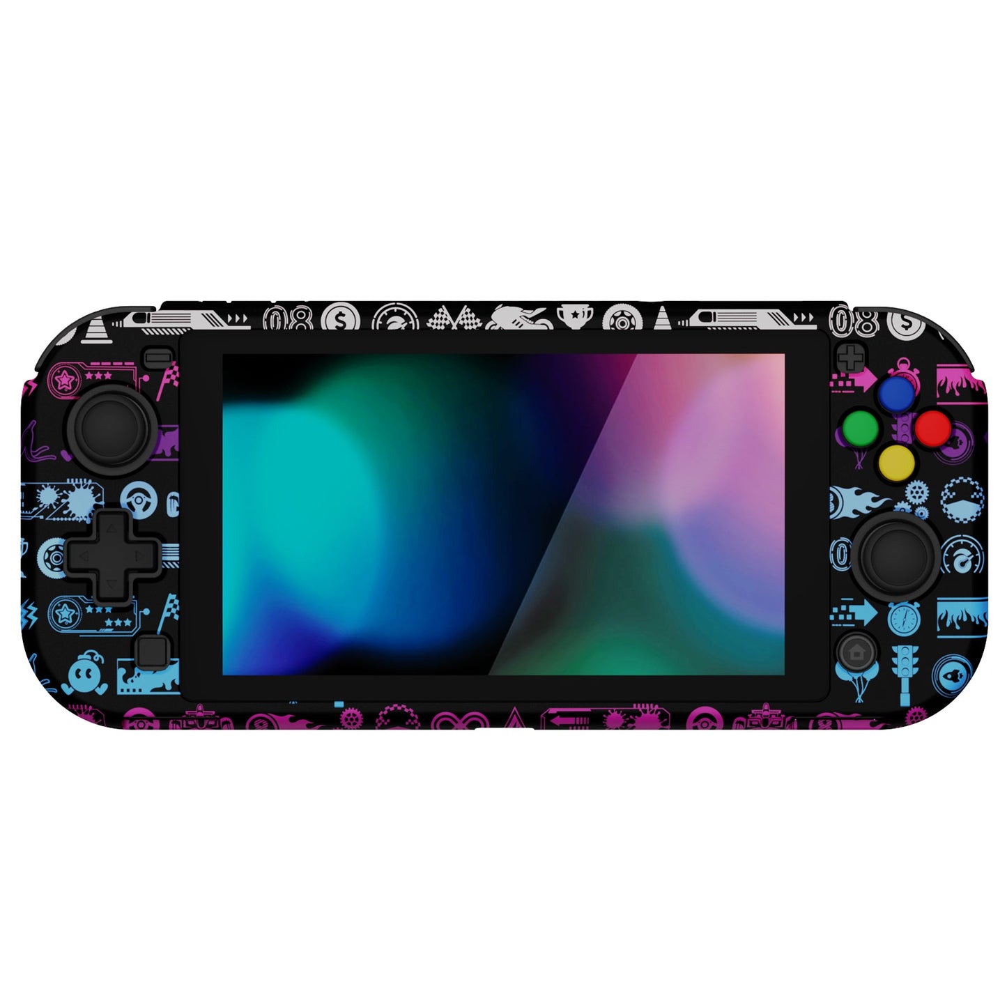 PlayVital ZealProtect Hard Shell Protective Case with Screen Protector & Thumb Grip Caps & Button Caps for NS Switch Lite - Deluxe Championship - PSLYR009 playvital