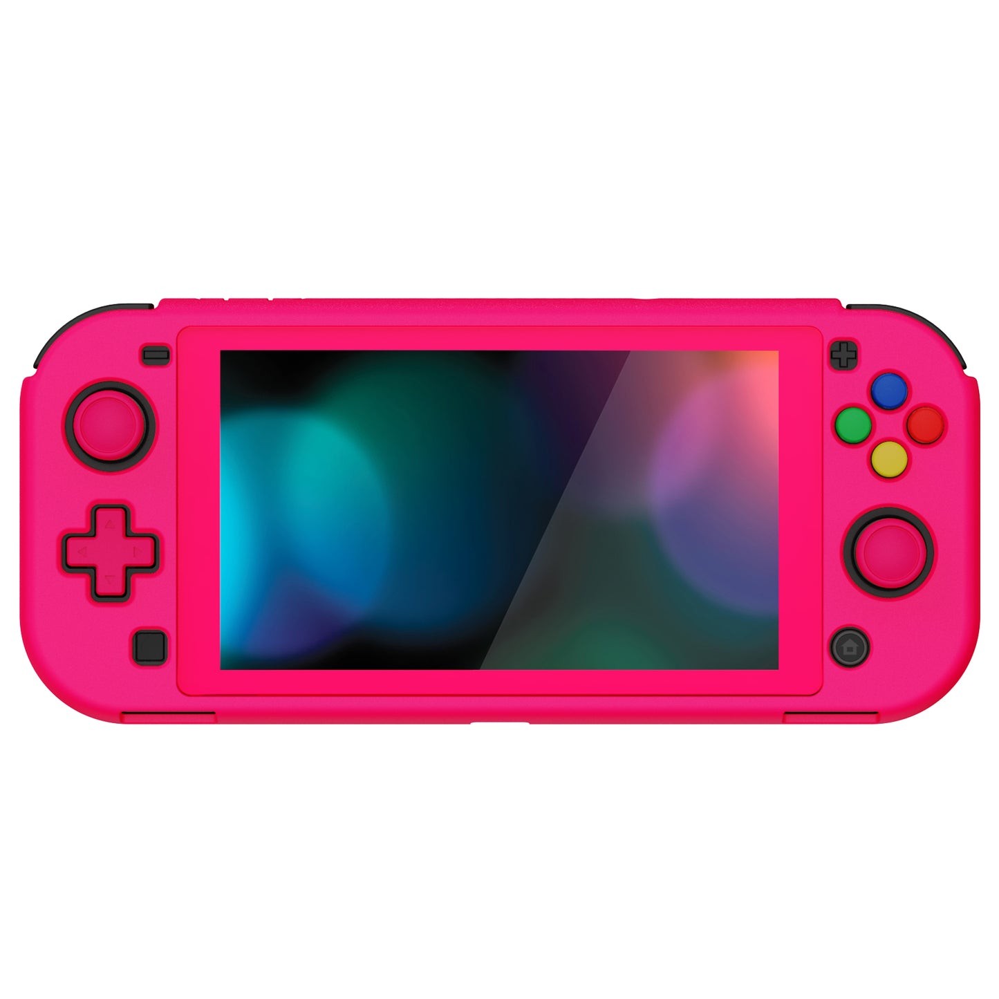 PlayVital ZealProtect ハードシェル保護ケース スクリーンプロテクター、サムグリップキャップ、ボタンキャップ付き Switch Lite用【濃いピンク