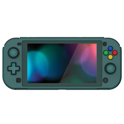 PlayVital ZealProtect ハードシェル保護ケース スクリーンプロテクター、サムグリップキャップ、ボタンキャップ付き Switch Lite用【ハンターグリーン】