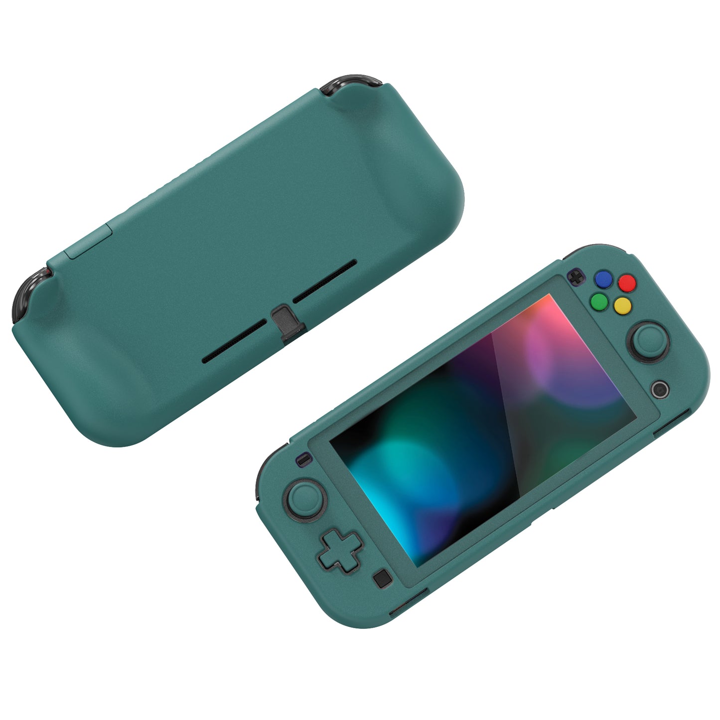 PlayVital ZealProtect ハードシェル保護ケース スクリーンプロテクター、サムグリップキャップ、ボタンキャップ付き Switch Lite用【ハンターグリーン】