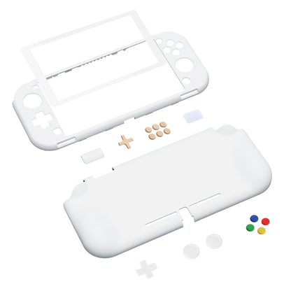 PlayVital ZealProtect ハードシェル保護ケース スクリーンプロテクター、サムグリップキャップ、ボタンキャップ付き Switch Lite用 【ホワイト】