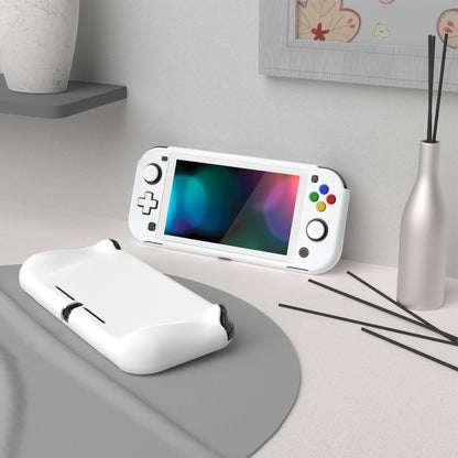 PlayVital ZealProtect ハードシェル保護ケース スクリーンプロテクター、サムグリップキャップ、ボタンキャップ付き Switch Lite用 【ホワイト】