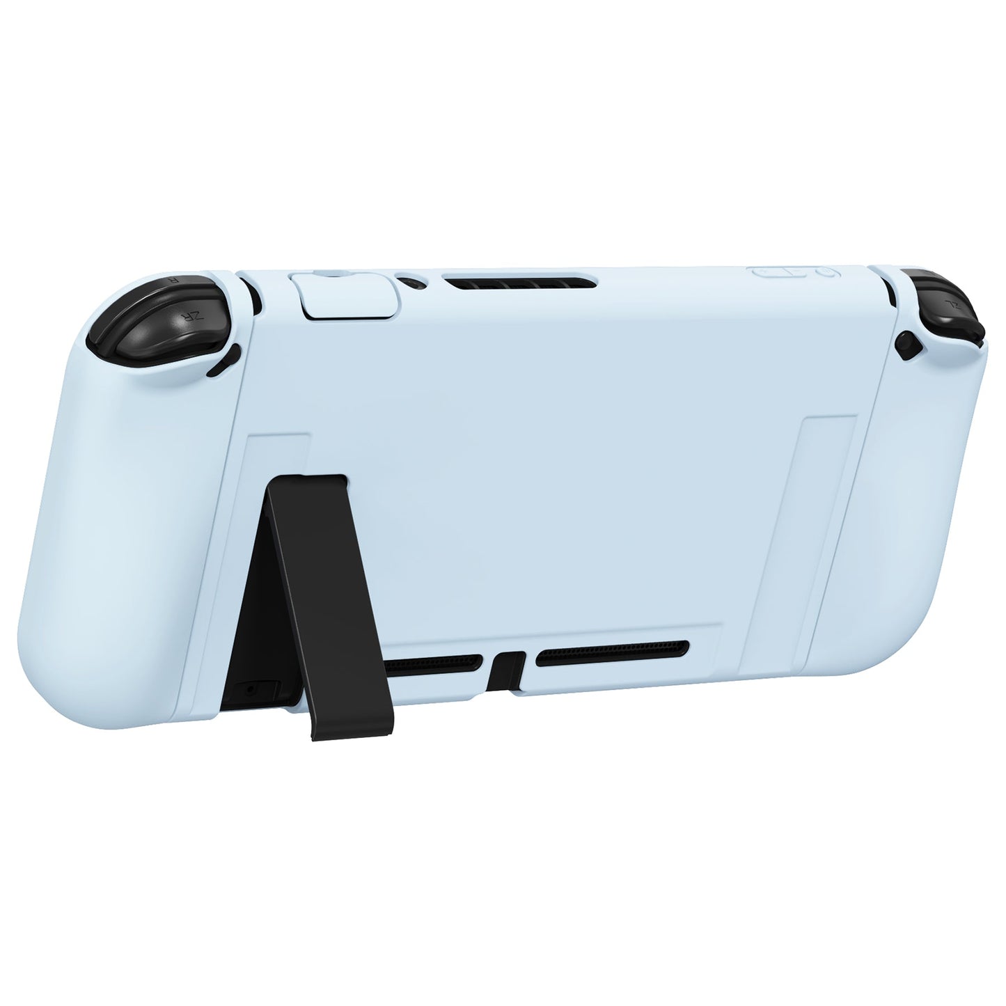 PlayVital ZealProtect Soft Protective Case for Nintendo Switch, Flexible Cover for Switch with Tempered Glass Screen Protector & Thumb Grips & ABXY Direction Button Caps - Sky Blue - RNSYM5010 playvital