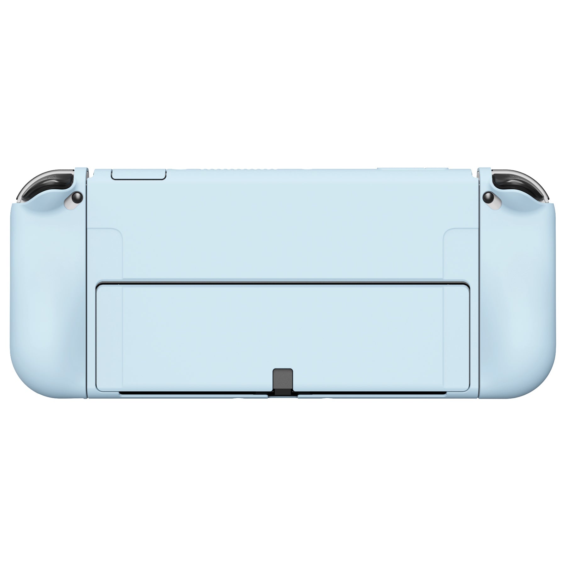 PlayVital ZealProtect Soft Protective Case for Switch OLED, Flexible Protector Joycon Grip Cover for Switch OLED with Thumb Grip Caps & ABXY Direction Button Caps - Sky Blue - XSOYM5009 playvital