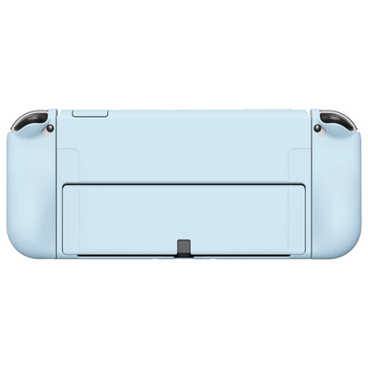 PlayVital ZealProtect Soft Protective Case for Switch OLED, Flexible Protector Joycon Grip Cover for Switch OLED with Thumb Grip Caps & ABXY Direction Button Caps - Sky Blue - XSOYM5009 playvital