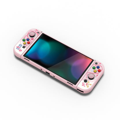 PlayVital ZealProtect ソフト TPU スリム保護ケース 親指グリップキャップと ABXY 方向ボタンキャップ付き Switch 有機el 用【インターン・キューピッド】