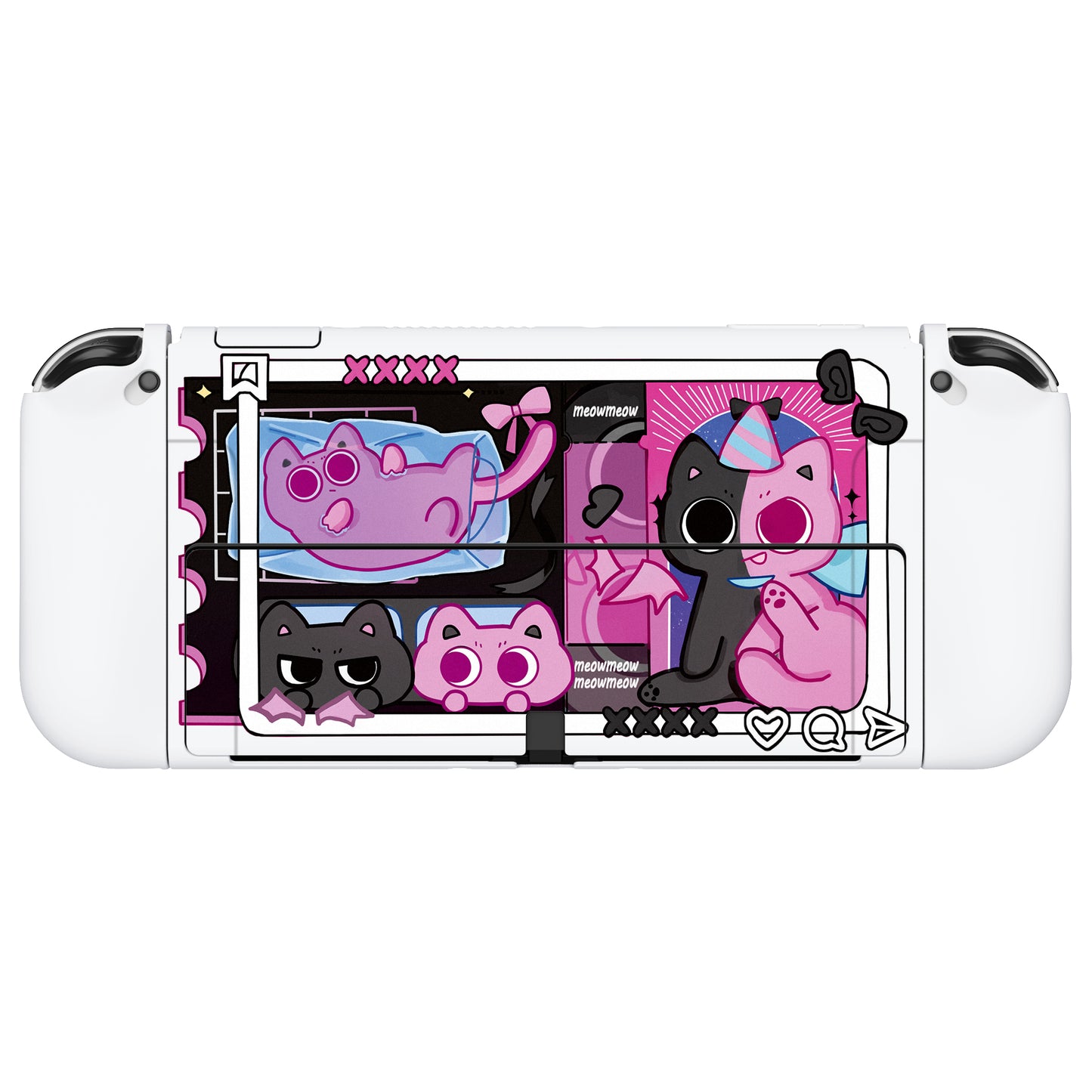 PlayVital ZealProtect ソフト TPU スリム保護ケース 親指グリップキャップと ABXY 方向ボタンキャップ付き Switch 有機el 用【PP & VV】