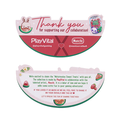 PlayVital ZealProtect Watermelon Sweet Treats Soft Protective Case with Thumb Grip Caps for Switch OLED playvital