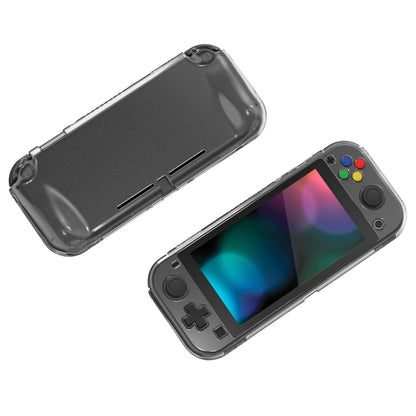 PlayVital Nintendo Switch Lite 用 クリアシリーズ ハード保護ケース 光沢仕上げ エルゴノミック ハードグリップカバー 画面保護ガラス・サムスティックグリップ・ボタンキャップ付き