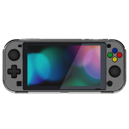 PlayVital Nintendo Switch Lite 用 クリアシリーズ ハード保護ケース 光沢仕上げ エルゴノミック ハードグリップカバー 画面保護ガラス・サムスティックグリップ・ボタンキャップ付き
