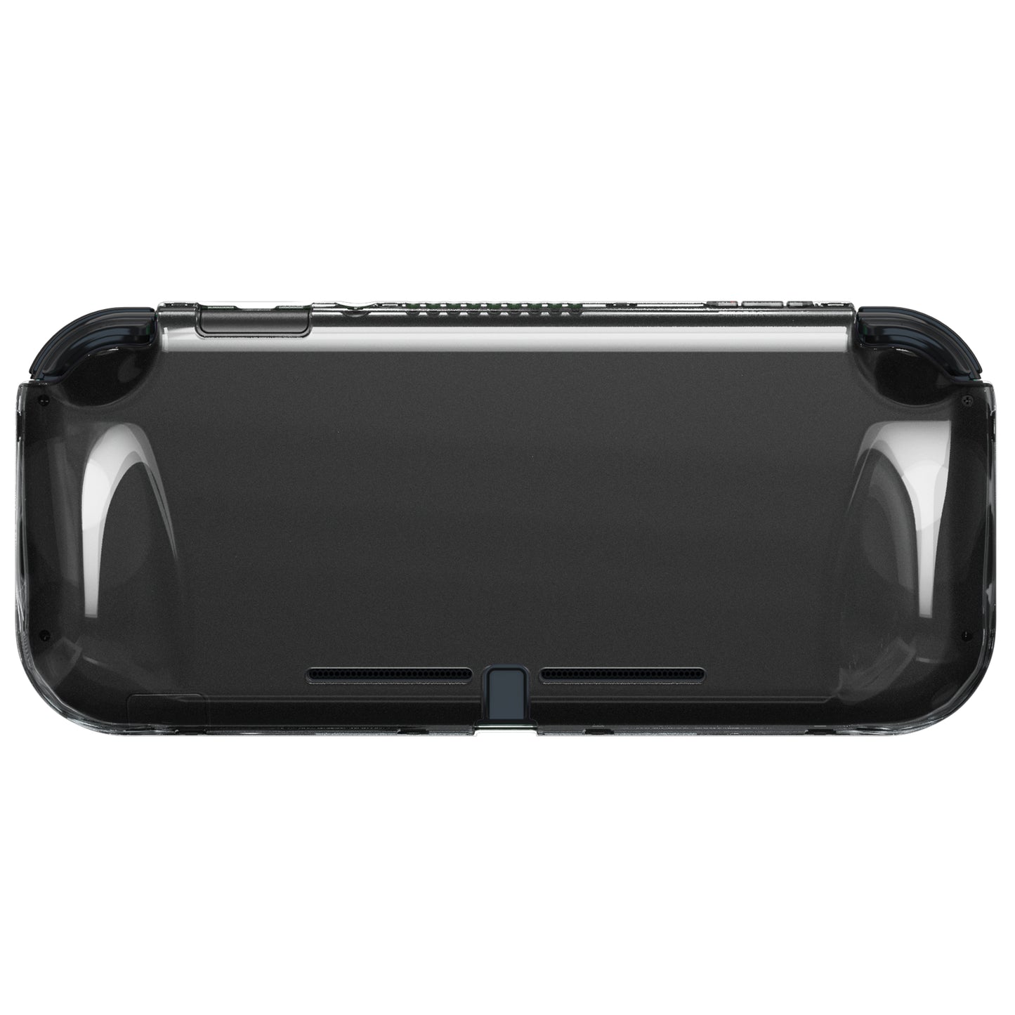 PlayVital Nintendo Switch Lite 用 クリアシリーズ ハード保護ケース 光沢仕上げ エルゴノミック ハードグリップカバー 画面保護ガラス・サムスティックグリップ・ボタンキャップ付き