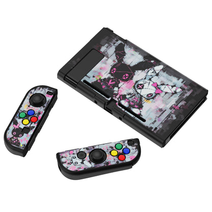 PlayVital カスタマイズ ドッキング可能 ハードシェル保護ケース NS Switch コンソール用【パンキーウサギ】