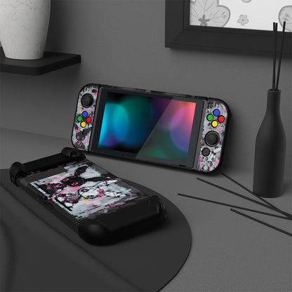 PlayVital カスタマイズ ドッキング可能 ハードシェル保護ケース NS Switch コンソール用【パンキーウサギ】