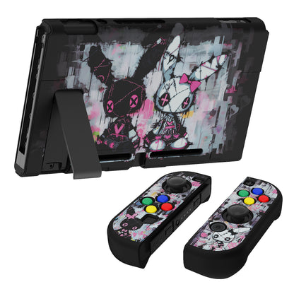 PlayVital カスタマイズ ドッキング可能 ハードシェル保護ケース NS Switch コンソール用【パンキーウサギ】