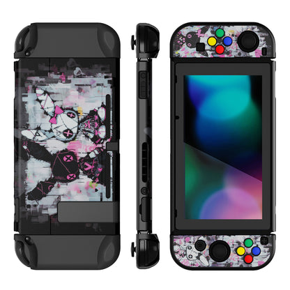 PlayVital カスタマイズ ドッキング可能 ハードシェル保護ケース NS Switch コンソール用【パンキーウサギ】