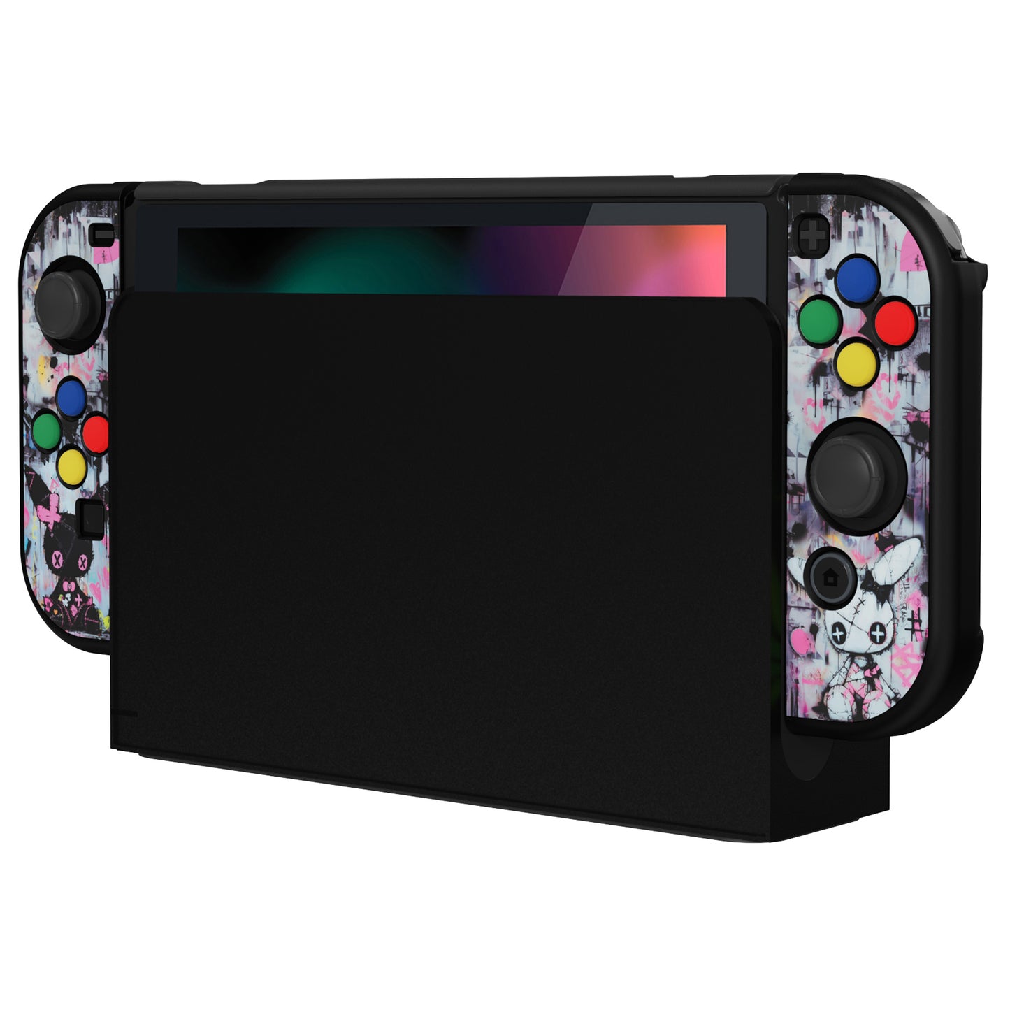 PlayVital カスタマイズ ドッキング可能 ハードシェル保護ケース NS Switch コンソール用【パンキーウサギ】