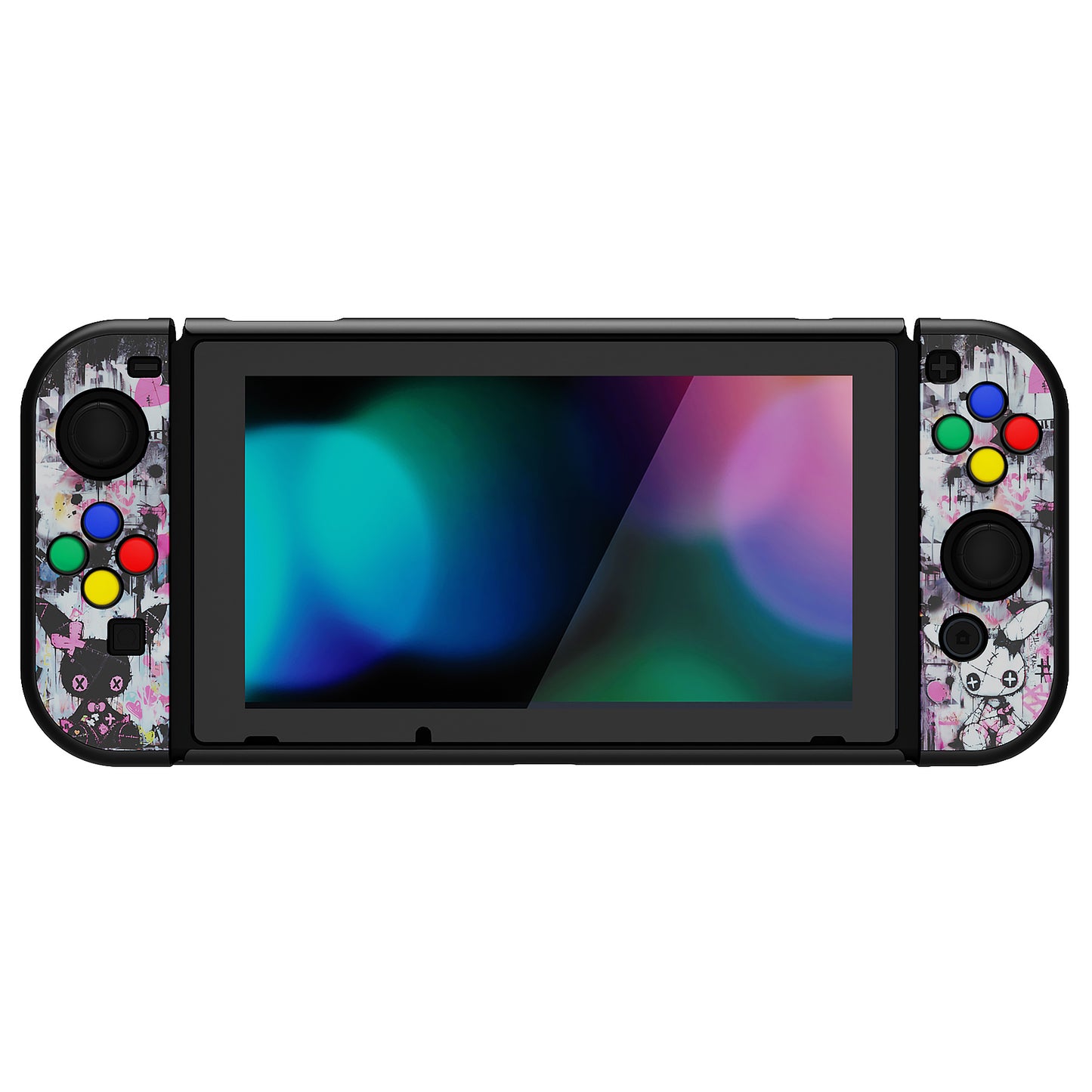 PlayVital カスタマイズ ドッキング可能 ハードシェル保護ケース NS Switch コンソール用【パンキーウサギ】