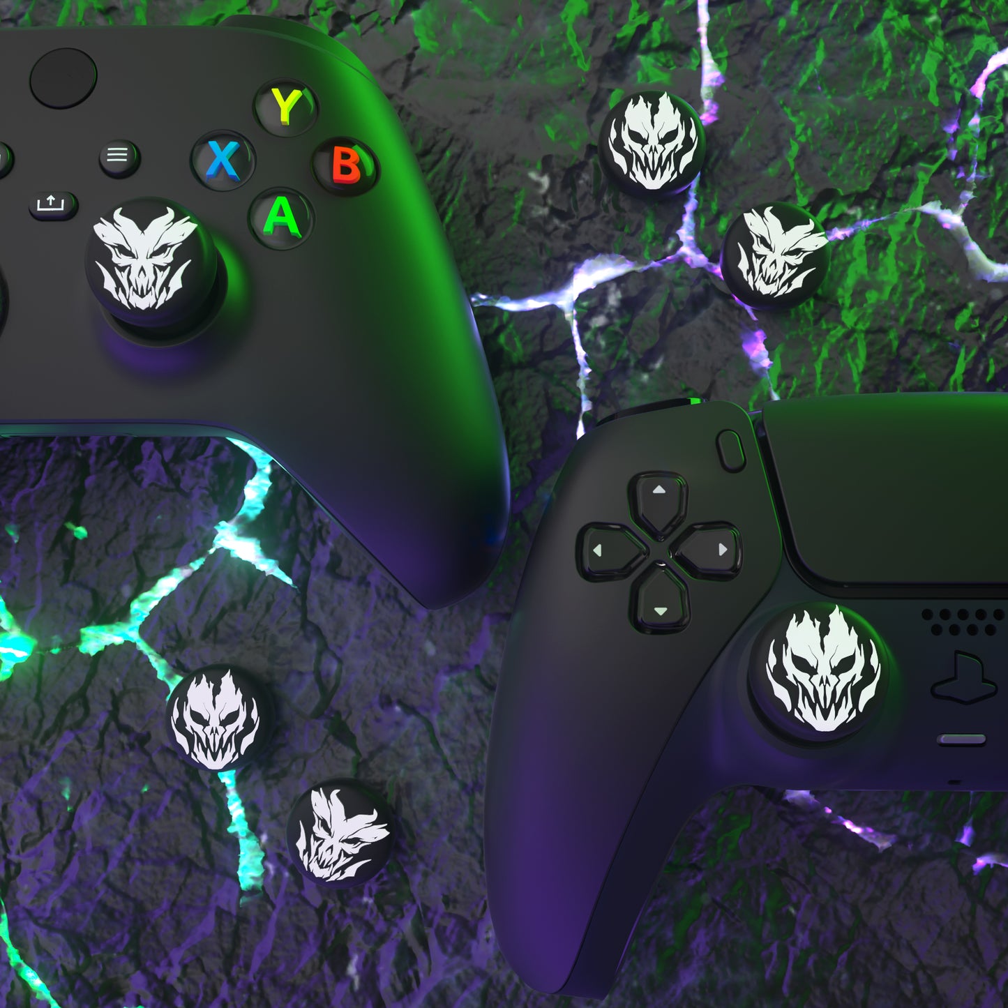 PlayVital ファイアデーモンズ サムグリップキャップ PS5&PS4&Xbox Series X/S&Switch Proコントローラー用