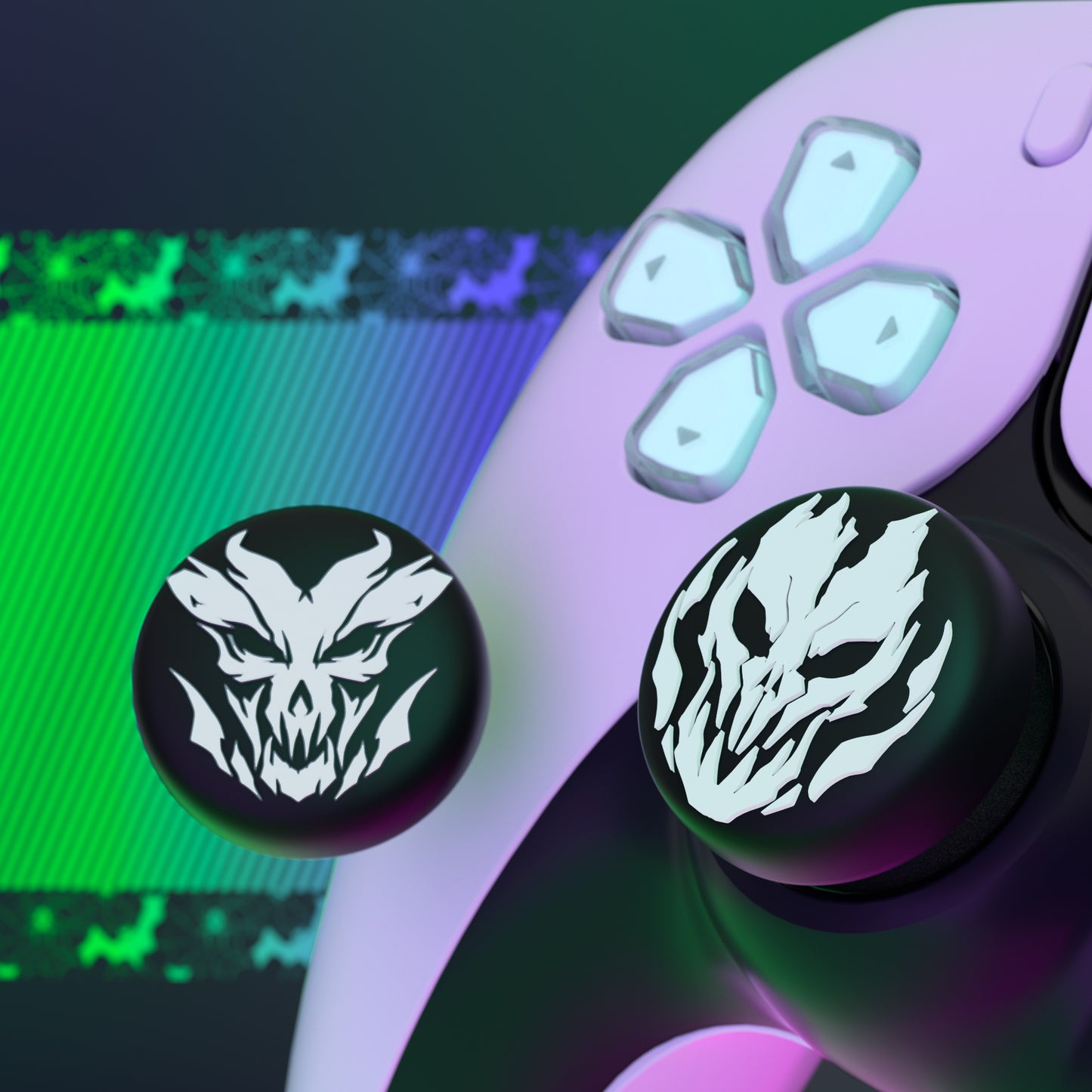 PlayVital ファイアデーモンズ サムグリップキャップ PS5&PS4&Xbox Series X/S&Switch Proコントローラー用