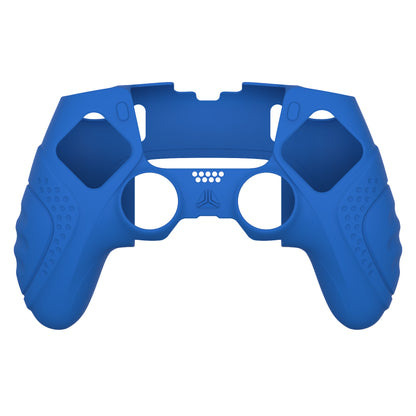PlayVital Guardian Edition 滑り止め人間工学シリコンカバーケース 親指グリップキャップ付き PS5 Edge コントローラー用【ブルー】