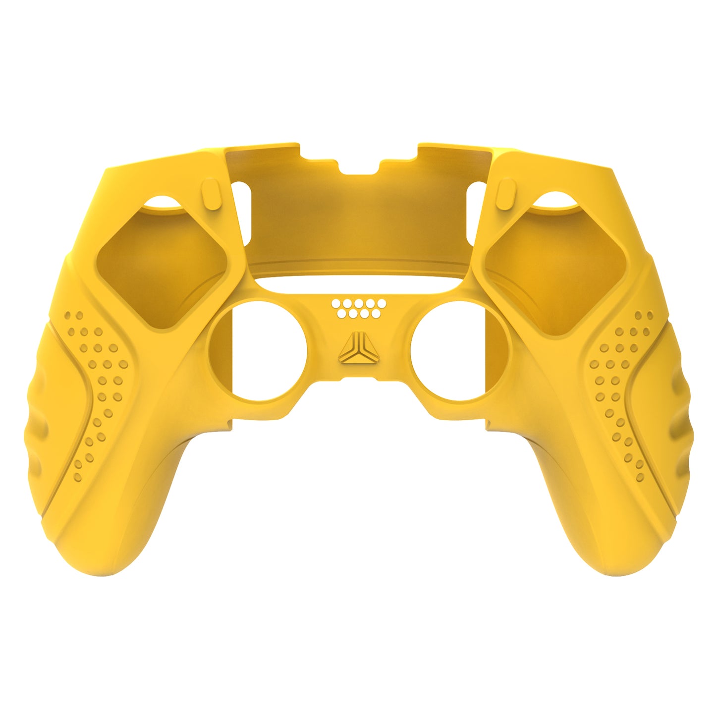 PlayVital Guardian Edition 滑り止め人間工学シリコンカバーケース 親指グリップキャップ付き PS5 Edge コントローラー用【黄色】