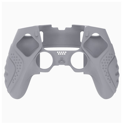 PlayVital Guardian Edition 滑り止め人間工学シリコンカバーケース 親指グリップキャップ付き PS5 Edge コントローラー用【灰色】