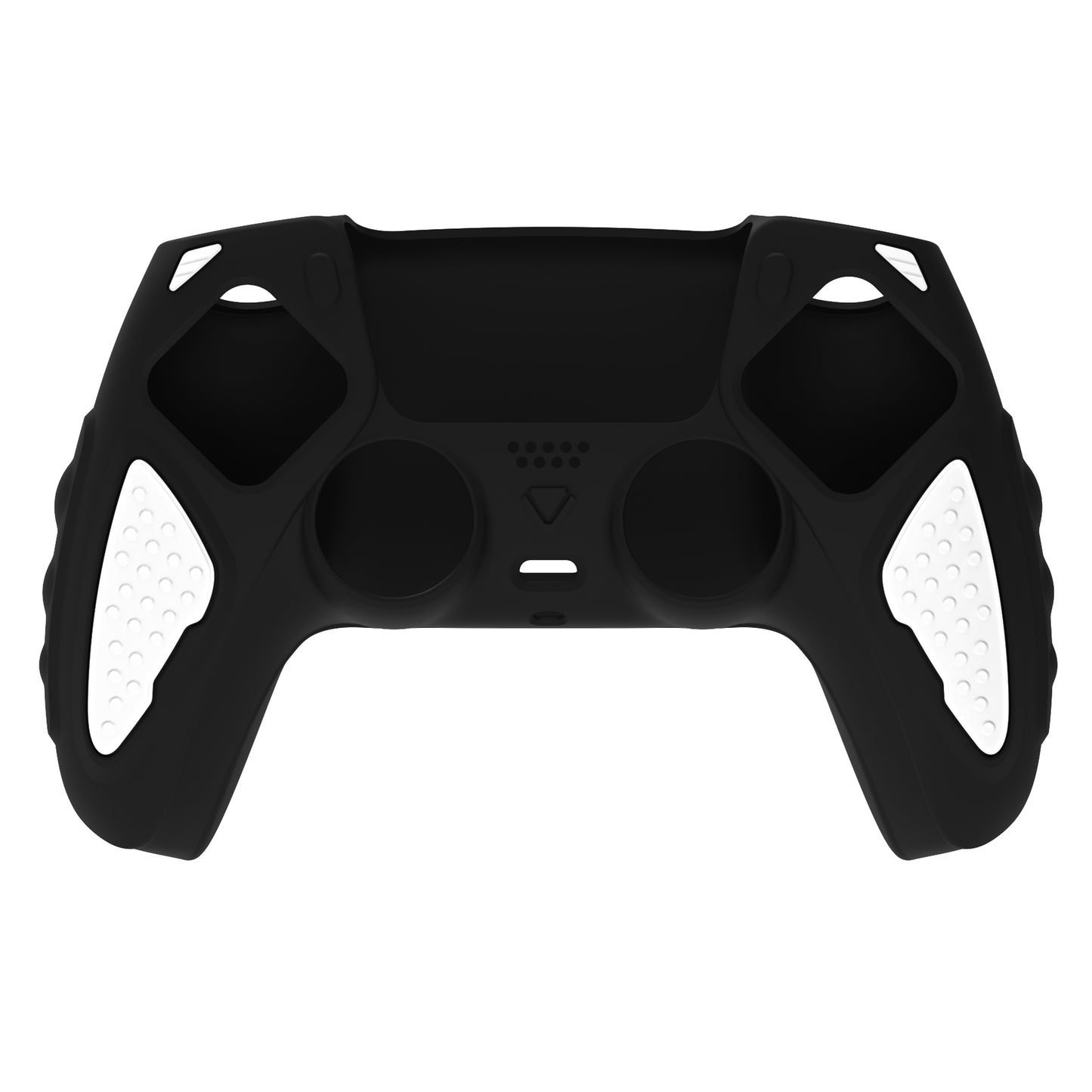 PlayVital Knight Edition 滑り止めシリコンカバースキン サムグリップキャップ付き PS5 ワイヤレスコントローラー用【黒や白】
