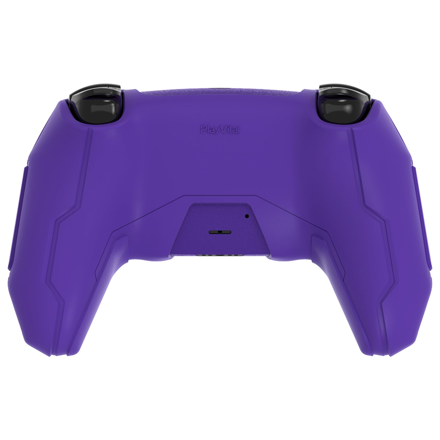 PlayVital Mecha Edition シリコンカバー with 2 ジョイスティックキャップと 6 ステッカー for PS5 コントローラー - 充電ステーション対応【パープル】