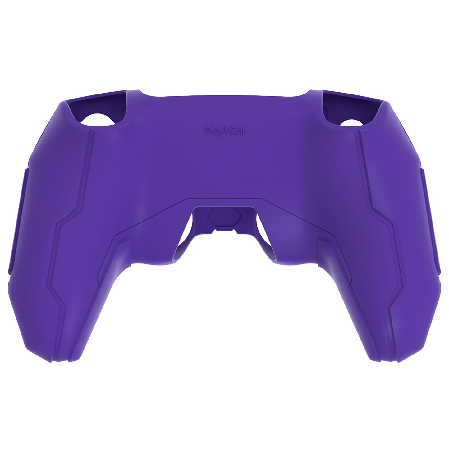 PlayVital Mecha Edition シリコンカバー with 2 ジョイスティックキャップと 6 ステッカー for PS5 コントローラー - 充電ステーション対応【パープル】