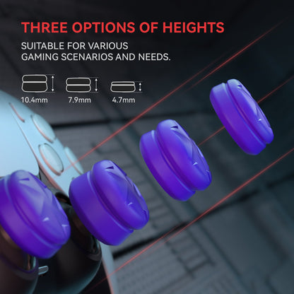 PlayVital Razor Thumbs Cushion Thumb Grips Caps for PS5 & PS4 & Switch Pro & Xbox Elite Series 2 & Xbox One & Xbox Core Wireless Controller - Purple - PJM3059 PlayVital