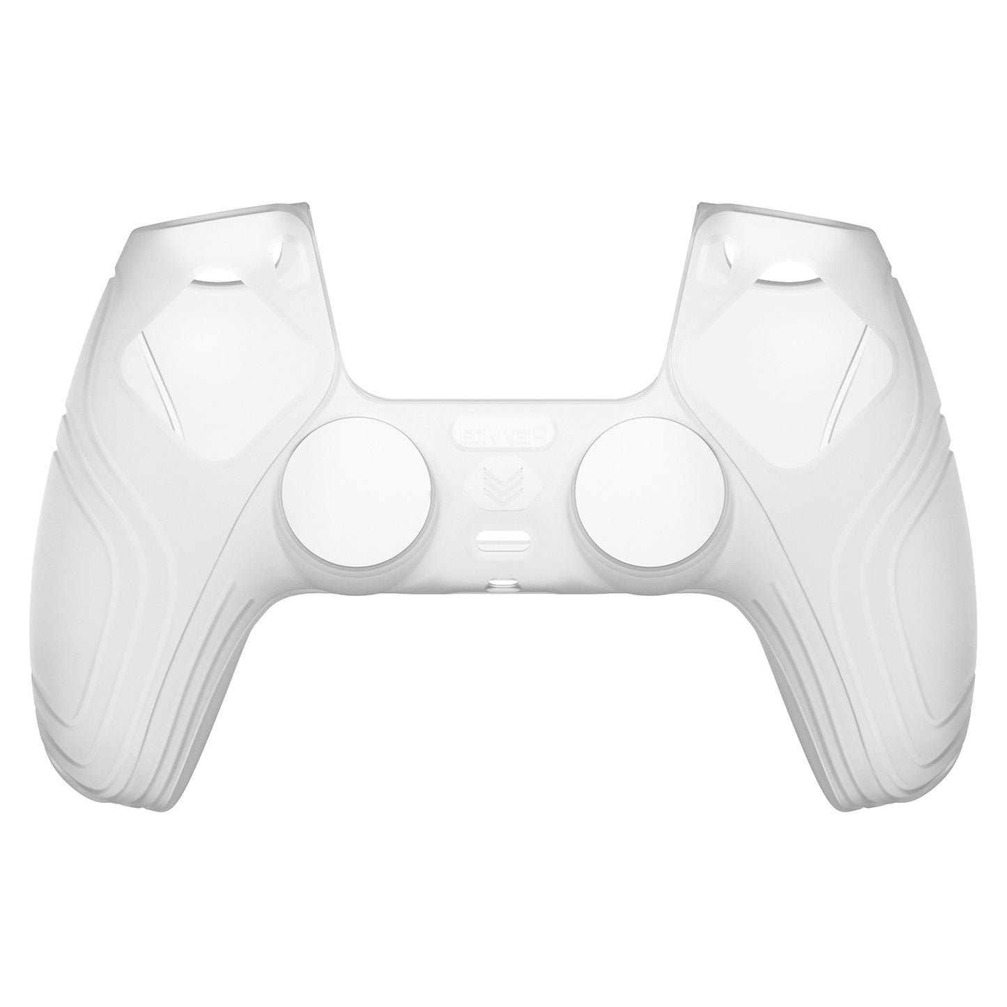 PlayVital Samurai Edition 滑り止めシリコンカバースキン サムグリップキャップ付き PS5 ワイヤレスコントローラー用【クリアホワイト】