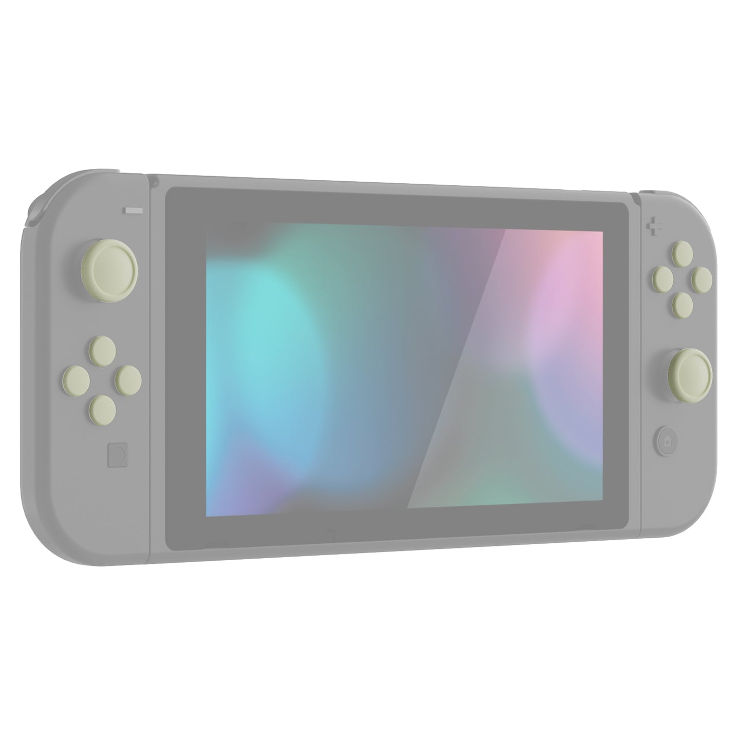 PlayVital シリコンボタンカバーやサムグリップセットSwitch/有機el/Switch Lite対応用、ABXY方向キーボタンキャップ、Switch Lite用 Dパッドボタンキャップ【アイボリー】