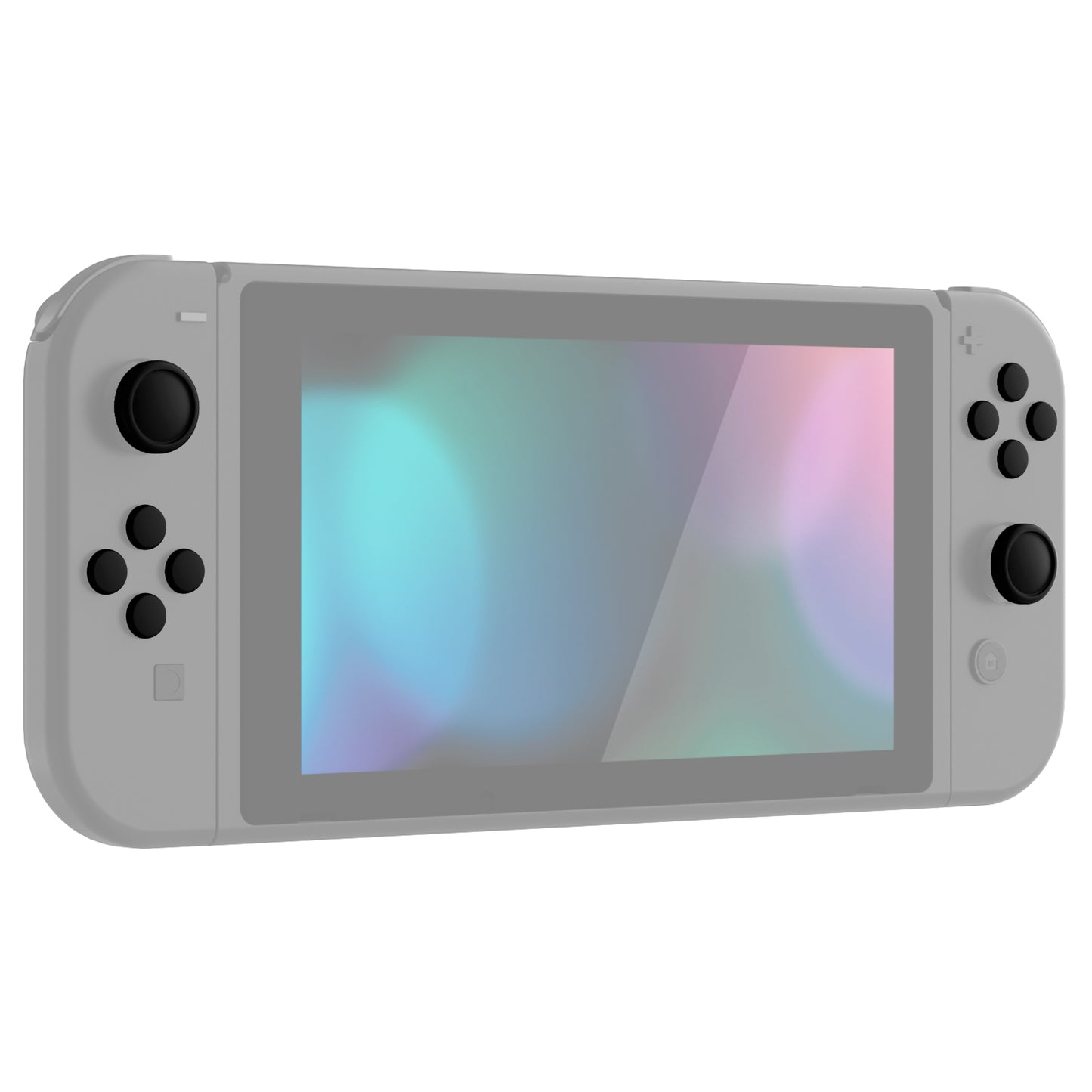 PlayVital シリコンボタンカバーやサムグリップセットSwitch/有機el/Switch Lite対応用、ABXY方向キーボタンキャップ、Switch Lite用 Dパッドボタンキャップ【ブラック】