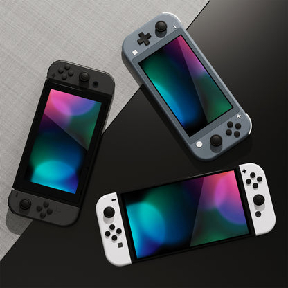 PlayVital シリコンボタンカバーやサムグリップセットSwitch/有機el/Switch Lite対応用、ABXY方向キーボタンキャップ、Switch Lite用 Dパッドボタンキャップ【ブラック】