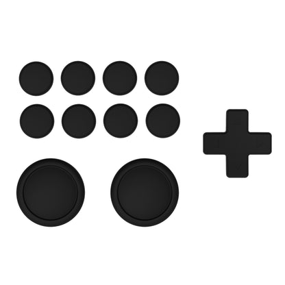 PlayVital シリコンボタンカバーやサムグリップセットSwitch/有機el/Switch Lite対応用、ABXY方向キーボタンキャップ、Switch Lite用 Dパッドボタンキャップ【ブラック】