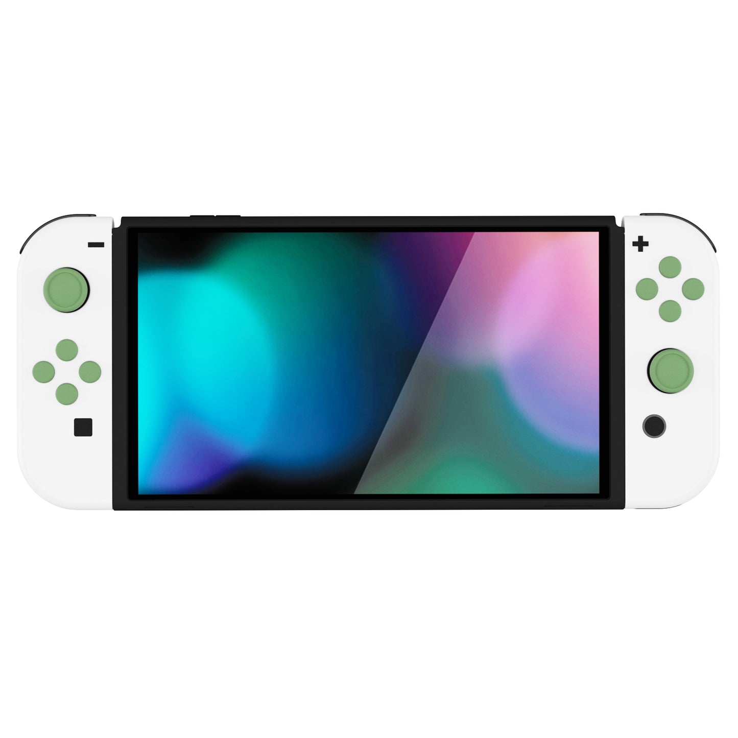 PlayVital シリコンボタンカバーやサムグリップセットSwitch/有機el/Switch Lite対応用、ABXY方向キーボタンキャップ、Switch Lite用 Dパッドボタンキャップ【抹茶グリーン】