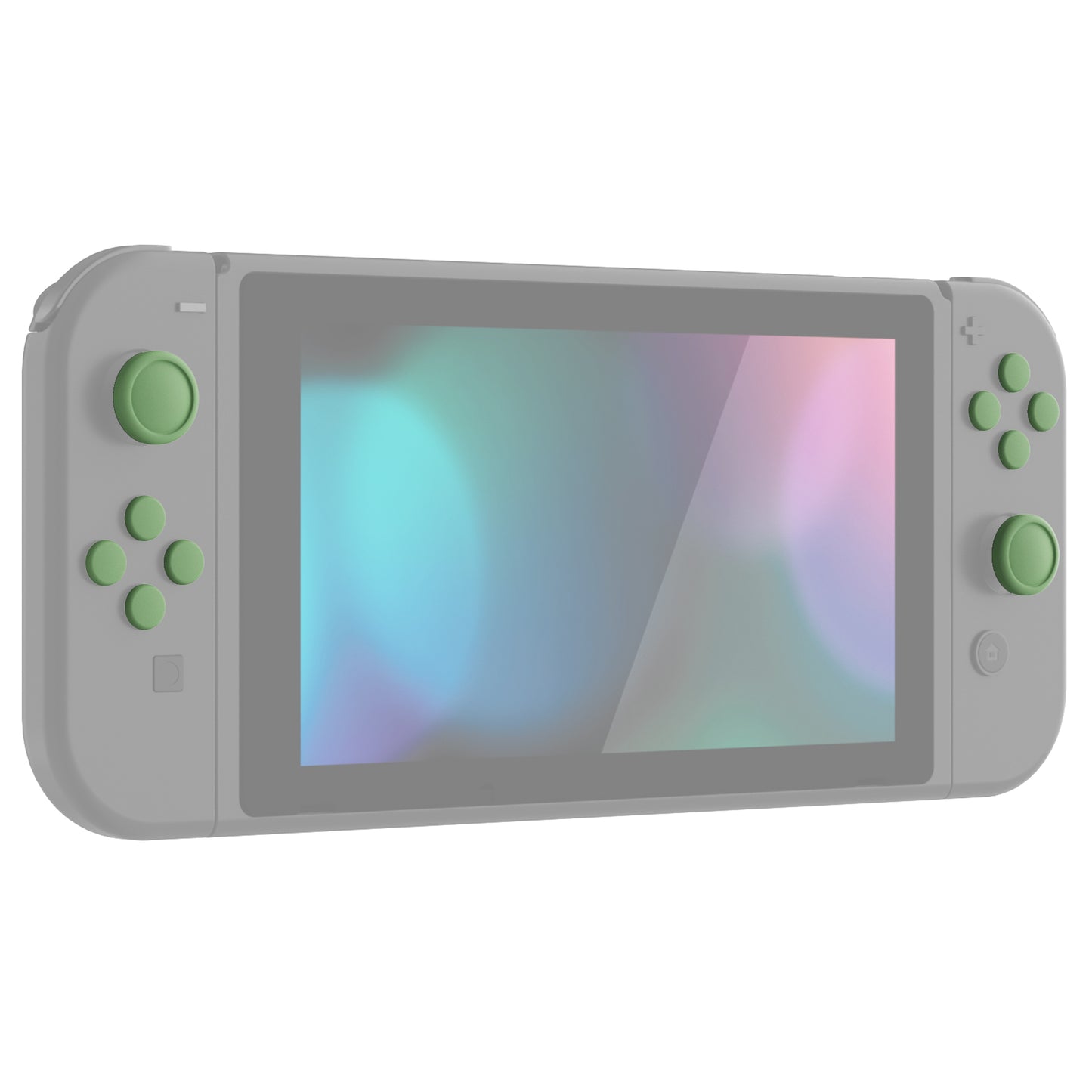 PlayVital シリコンボタンカバーやサムグリップセットSwitch/有機el/Switch Lite対応用、ABXY方向キーボタンキャップ、Switch Lite用 Dパッドボタンキャップ【抹茶グリーン】