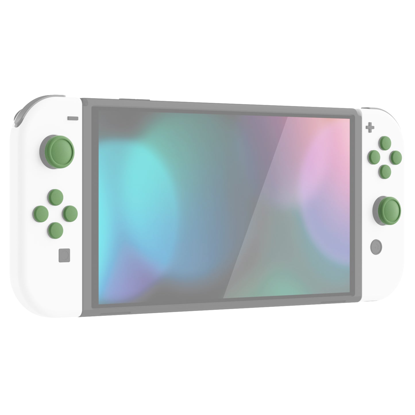 PlayVital シリコンボタンカバーやサムグリップセットSwitch/有機el/Switch Lite対応用、ABXY方向キーボタンキャップ、Switch Lite用 Dパッドボタンキャップ【抹茶グリーン】