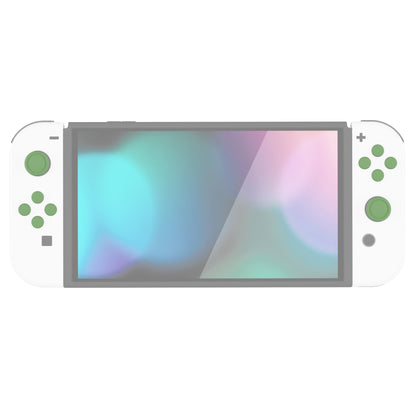 PlayVital シリコンボタンカバーやサムグリップセットSwitch/有機el/Switch Lite対応用、ABXY方向キーボタンキャップ、Switch Lite用 Dパッドボタンキャップ【抹茶グリーン】