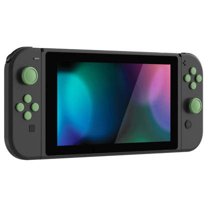 PlayVital シリコンボタンカバーやサムグリップセットSwitch/有機el/Switch Lite対応用、ABXY方向キーボタンキャップ、Switch Lite用 Dパッドボタンキャップ【抹茶グリーン】