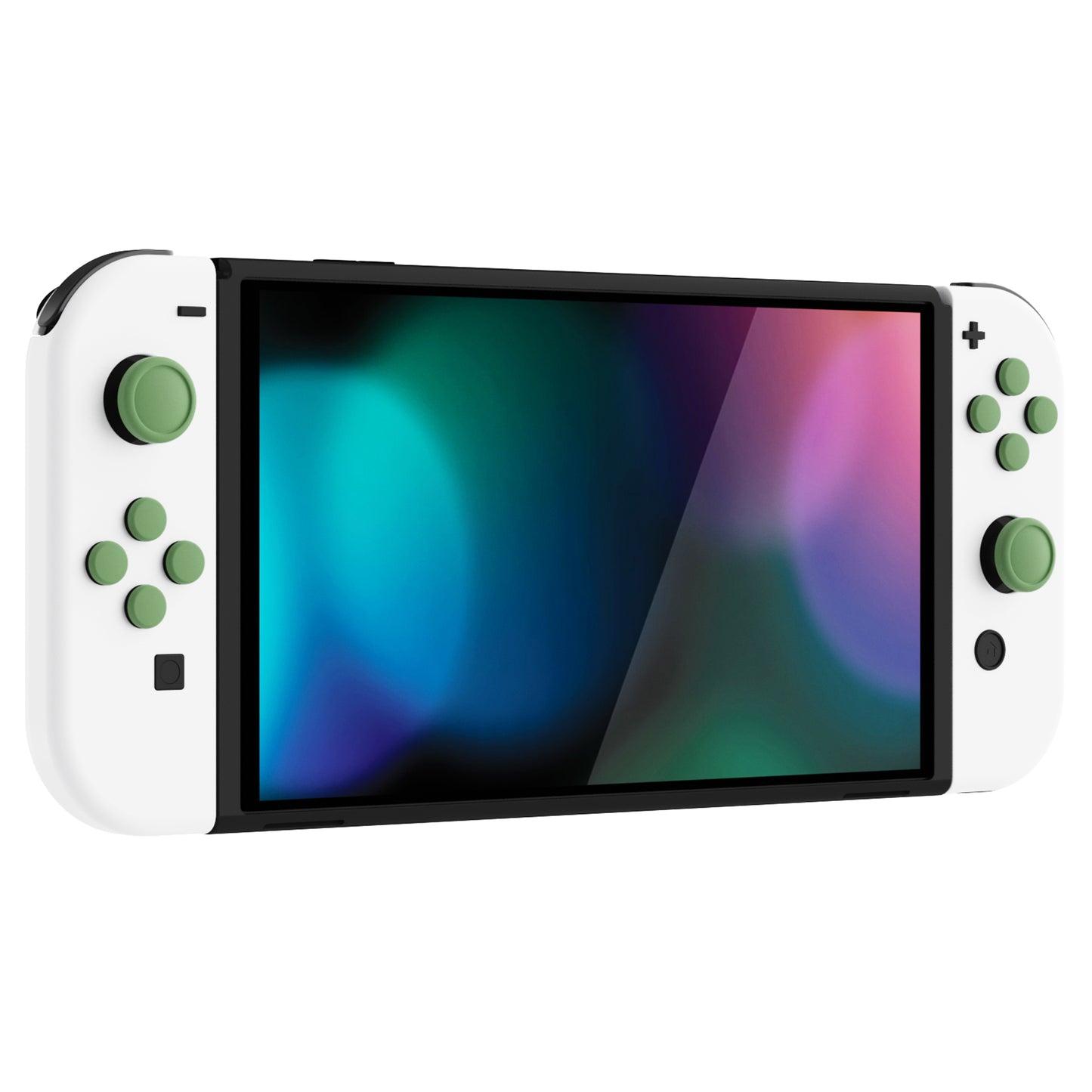 PlayVital シリコンボタンカバーやサムグリップセットSwitch/有機el/Switch Lite対応用、ABXY方向キーボタンキャップ、Switch Lite用 Dパッドボタンキャップ【抹茶グリーン】