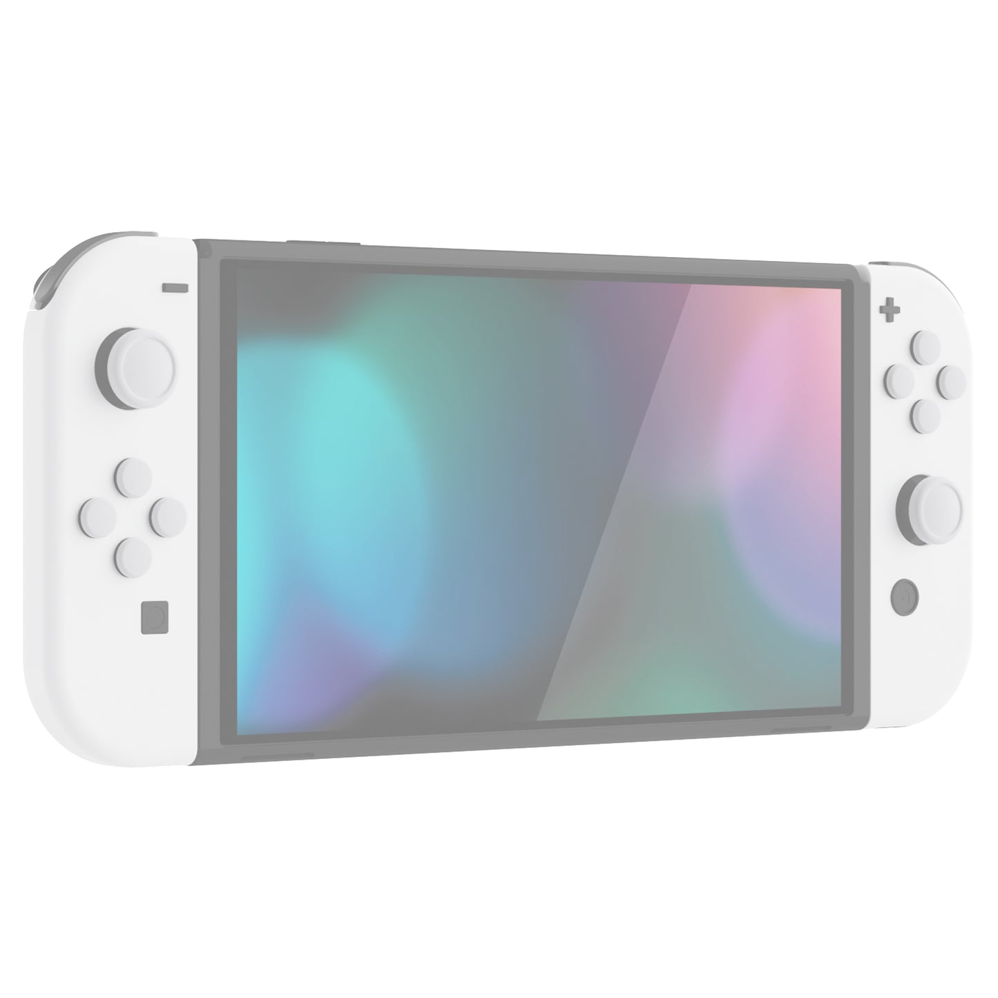 PlayVital シリコンボタンカバーやサムグリップセットSwitch/有機el/Switch Lite対応用、ABXY方向キーボタンキャップ、Switch Lite用 Dパッドボタンキャップ【ホワイト】