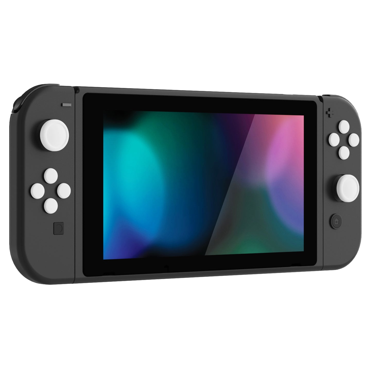 PlayVital シリコンボタンカバーやサムグリップセットSwitch/有機el/Switch Lite対応用、ABXY方向キーボタンキャップ、Switch Lite用 Dパッドボタンキャップ【ホワイト】