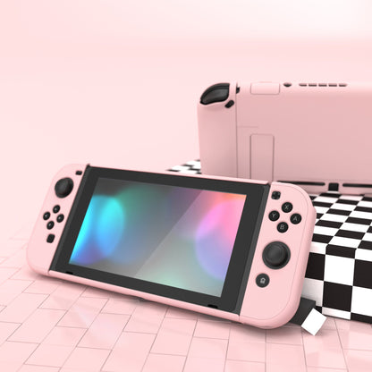PlayVital UPGRADED Dockable Hard Shell Protective Case for NS Switch - Cherry Blossoms Pink - ANSP3010 PlayVital